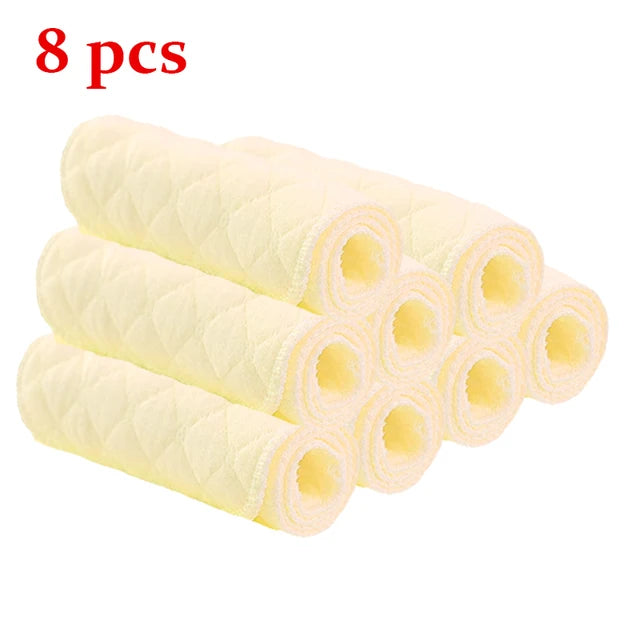 6/8/10 Pcs Baby Nappies Reusable Baby Infant Newborn Cloth Diaper Nappy Liners Insert 3 Layers Cotton Hot Sale