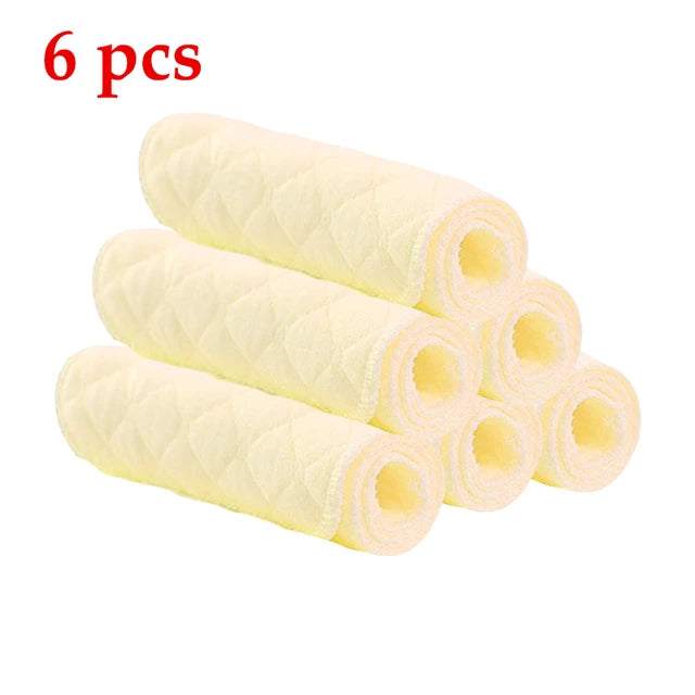 6/8/10 Pcs Baby Nappies Reusable Baby Infant Newborn Cloth Diaper Nappy Liners Insert 3 Layers Cotton Hot Sale