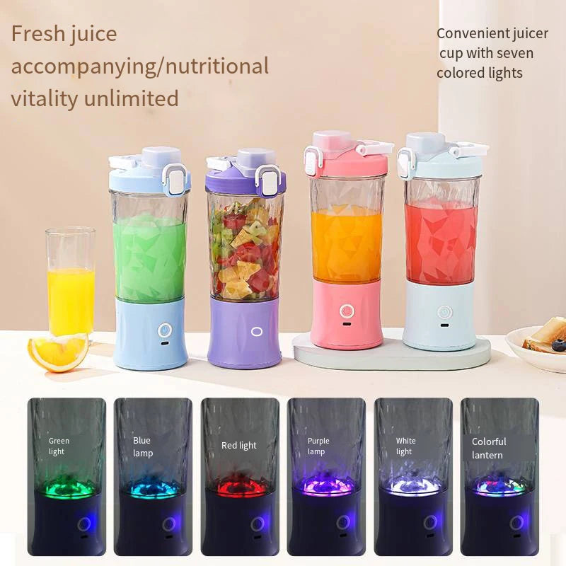 Portable 600ML USB Rechargeable Smoothie Blender – Mini Travel Juicer for Shakes & Fruit Mixes