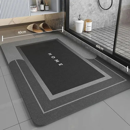1pc 40*60cm Super Absorbent Floor Mat For Bathroom Non Slip, Fast Drying Soft, Carpet Shower Tub Outdoor Doormat