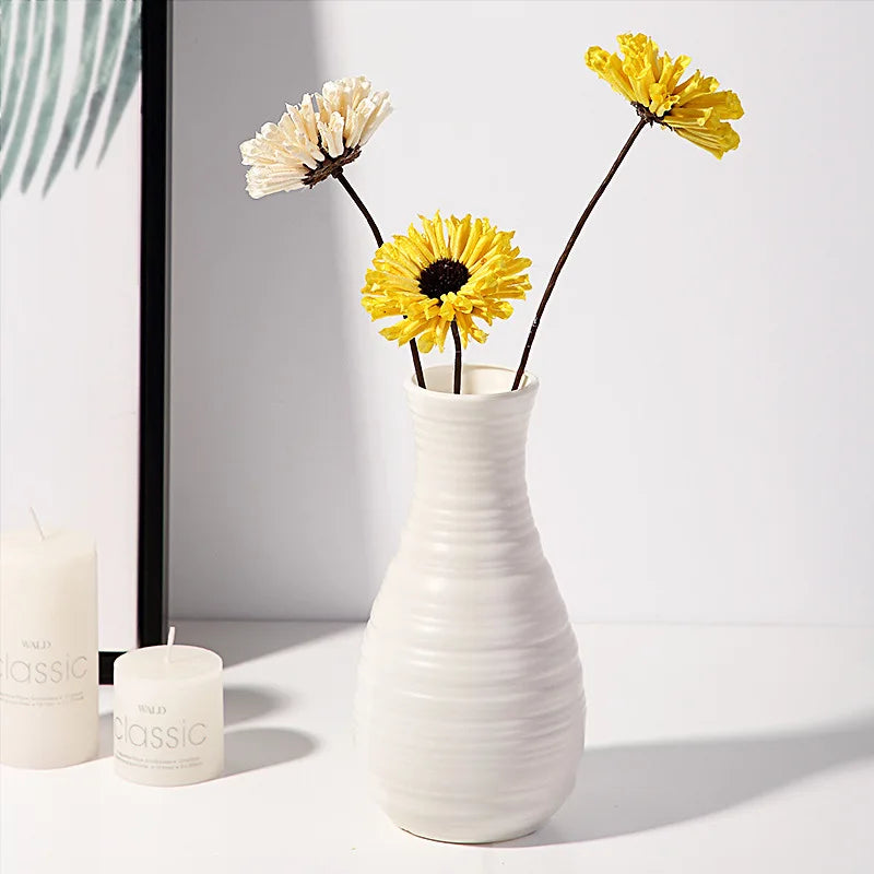 1pc Nordic Plastic Vase Simple Small Fresh Flower Pot Storage Bottle for Flowers Living Room Modern Home Decorations Ornaments