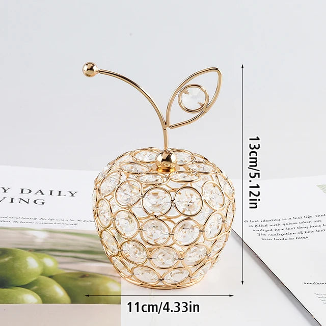 Crystal Artificial Fruit Pineapple Ornament Figurine Tabletop Centerpiece For Home Decor