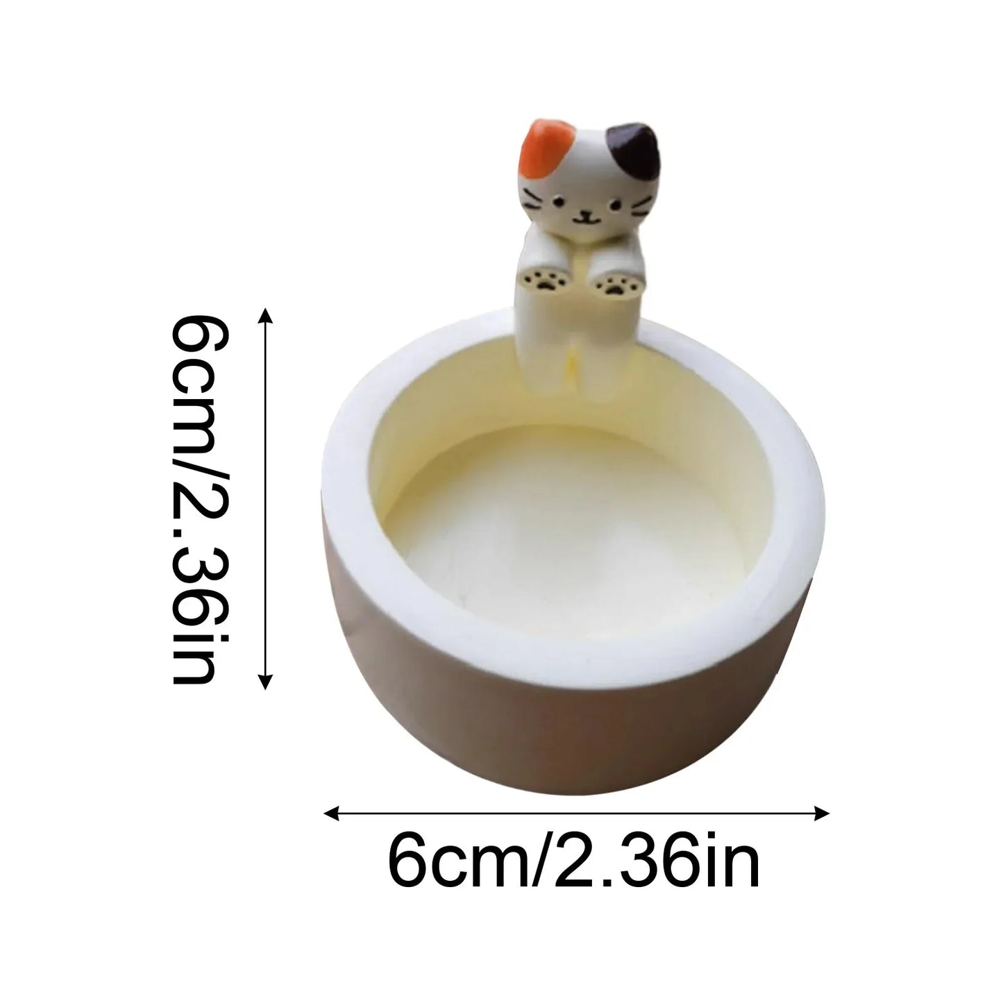 Cute Cat Candlestick Creative Aromatherapy Candle Holder Desktop Decoration Birthday Gift Ornament