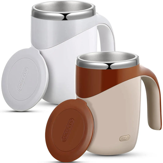 Smart Magnetic Self-Stirring Coffee Cup – Automatic Mixer Travel Mug with Lid