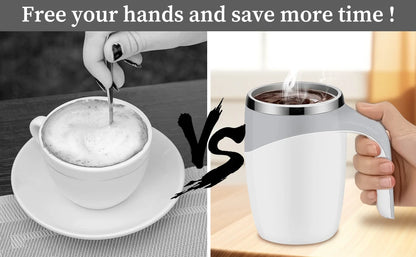 Smart Magnetic Self-Stirring Coffee Cup – Automatic Mixer Travel Mug with Lid