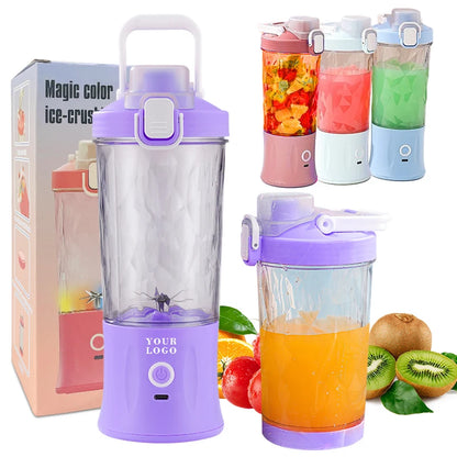 Portable 600ML USB Rechargeable Smoothie Blender – Mini Travel Juicer for Shakes & Fruit Mixes