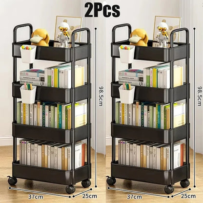 Mobile Storage Rack Trolley Household Kitchen Multifunctional Cart With Wheels Rack Bedroom Multi-Layer Storage Home Accessories